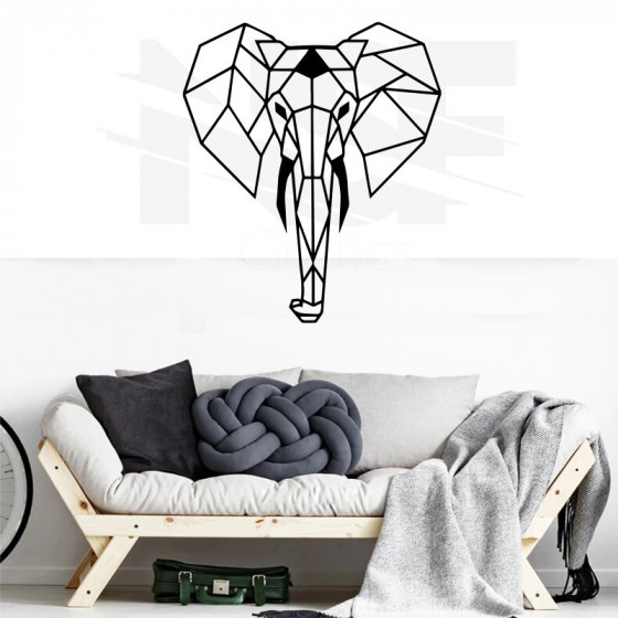 Geometric Elephant Wall...