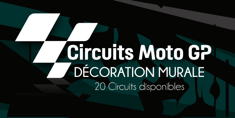 Décorations murales circuit moto gp